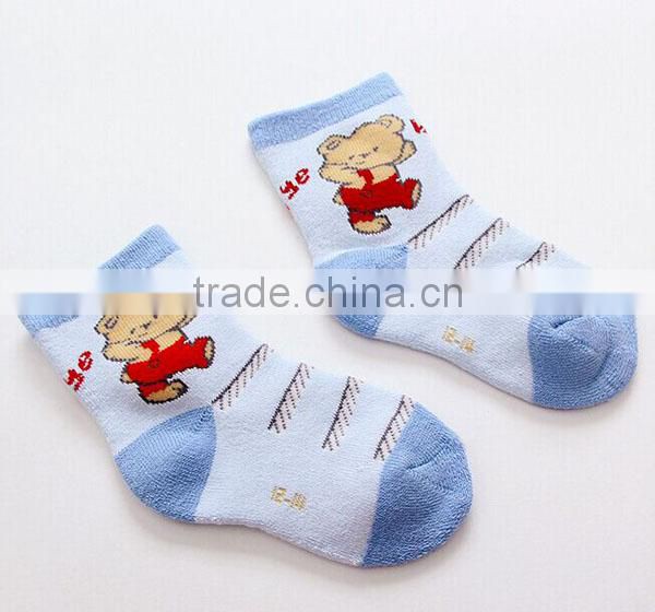 New Fashion Lovely Design OEM Customized Your Own Brand 78% Polyester 21% Cotton 1% Spandex Jacquard Cartoon Kids 3D Socks