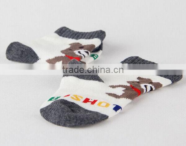 2017 China Manufacturer Customized Your Own Brand Design Knitted Cotton Polyester Stretch Cartoon Lovely Soft Children Socks