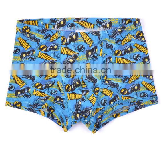 2017 New Fashion Cute Funny Cartoon Design 3D Print 95%Cotton 5%Elastane Stretch OEM Logo Band Boy Boxer Briefs Kids Underwear