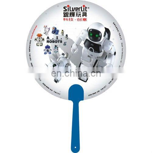 addvertising promotion gift custom logo printed PP plastic hand fan