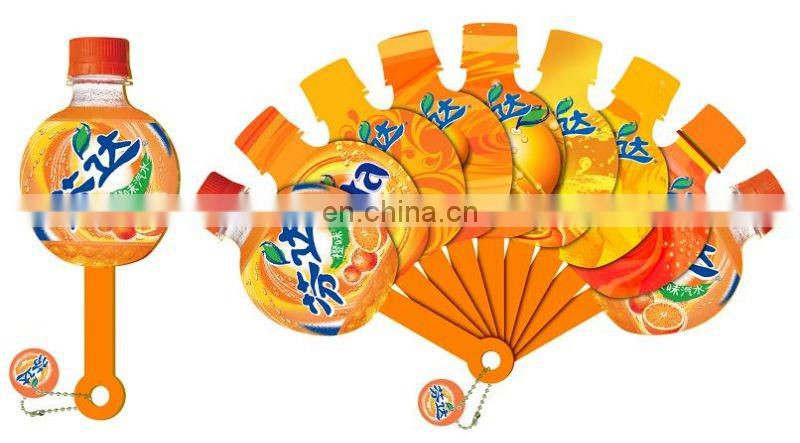 2017 hot selling custom made PP plastic seven folding hand fan