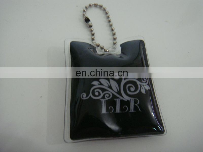 garment accessory type and custom full color logo printed pvc feather down clothing patch,label,tags