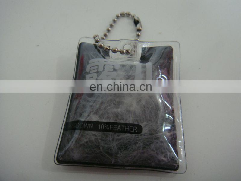 garment accessory type and custom full color logo printed pvc feather down clothing patch,label,tags