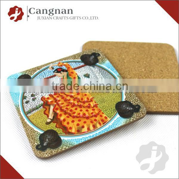 Advertising Logo Printed Square cork board coaster