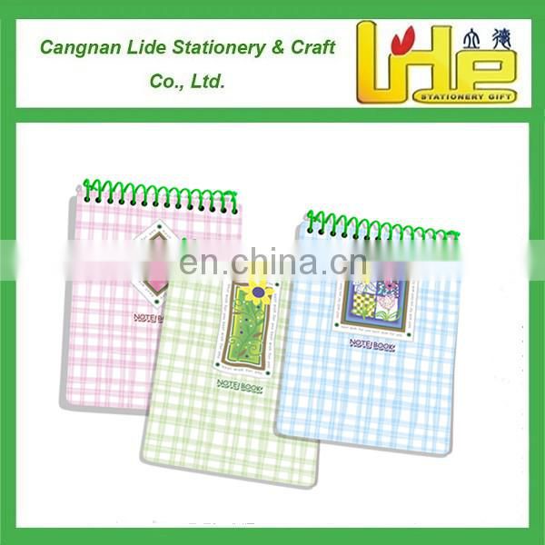 Custom waterproof paper cover spiral notebook or notepads