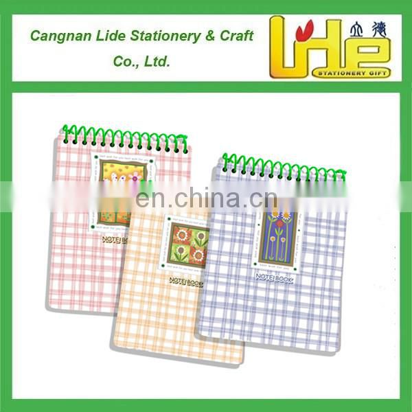 Custom waterproof paper cover spiral notebook or notepads