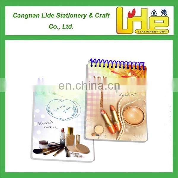 Custom waterproof paper cover spiral notebook or notepads