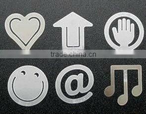 metal christmas snowflak bookmark with elastic cord