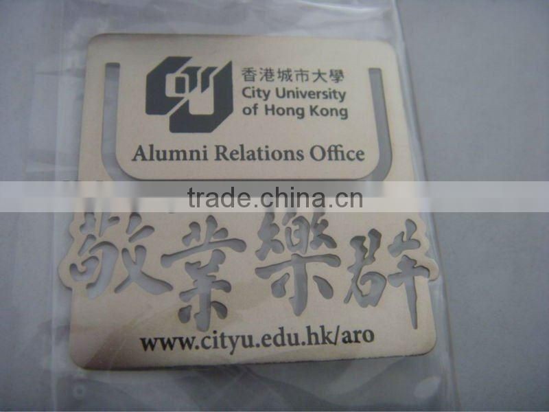 Nice metal brass bookmark, promotion gift bookmark