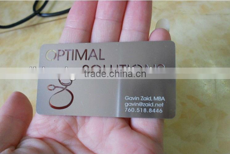 gold etching metal business card , brass nameplate,stainless steel business card