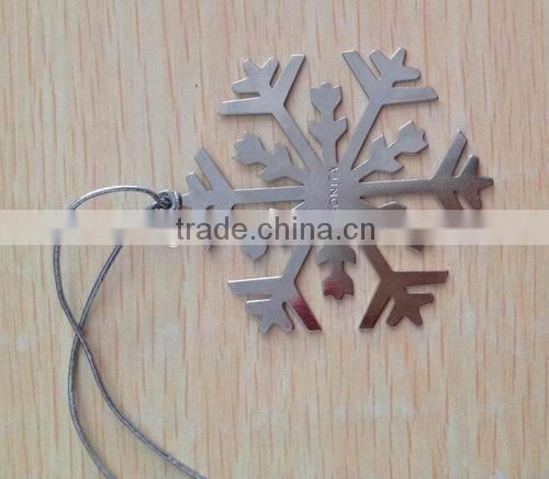 snowflake bookmark with ribbon for promotion