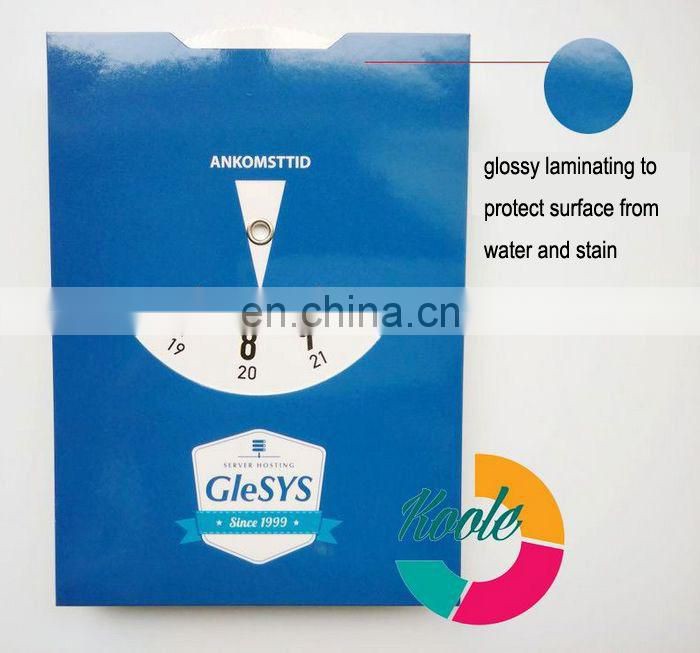 Export to France cardboard custom printing design parking disc