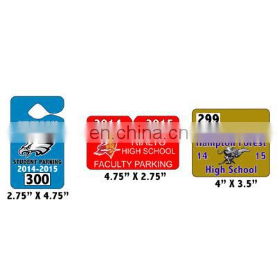 Hanging permit card for car parking