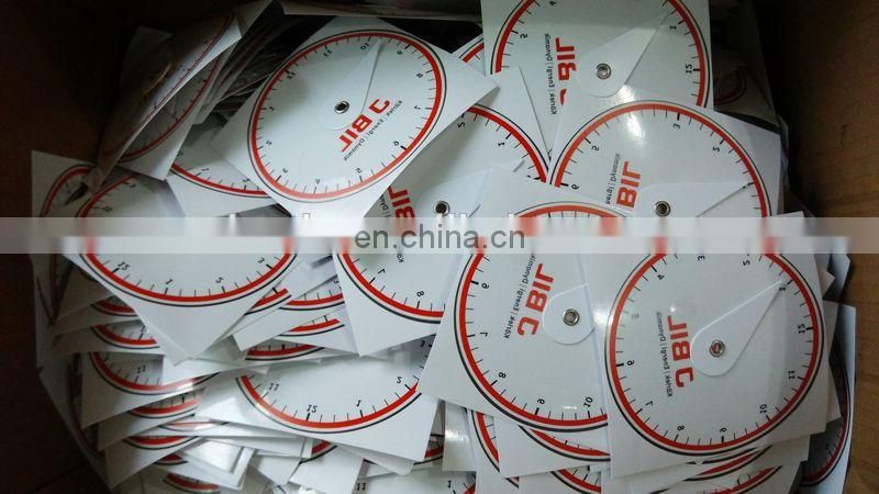 Self cling pvc parking disc sticker decal with adjustable pointer