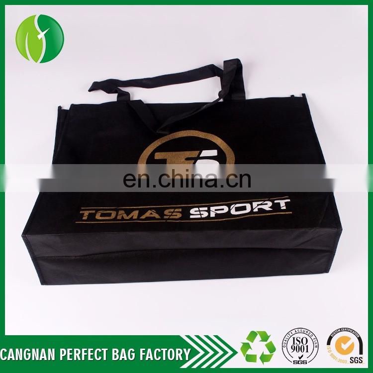 Top quality Eye-catching Black Bulk cheap nonwoven custom utility tote bag
