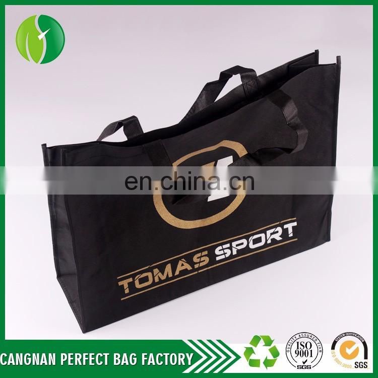 Top quality Eye-catching Black Bulk cheap nonwoven custom utility tote bag