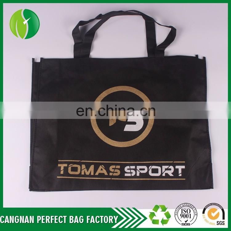 Top quality Eye-catching Black Bulk cheap nonwoven custom utility tote bag