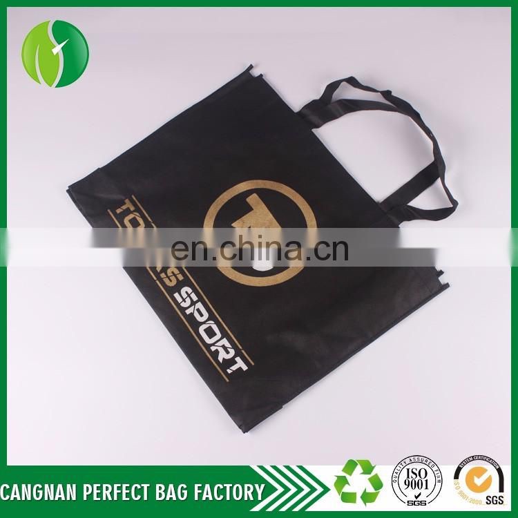 Top quality Eye-catching Black Bulk cheap nonwoven custom utility tote bag