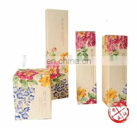 Coated paper foldable girl's makeup packing & glossy paper cosmetic box