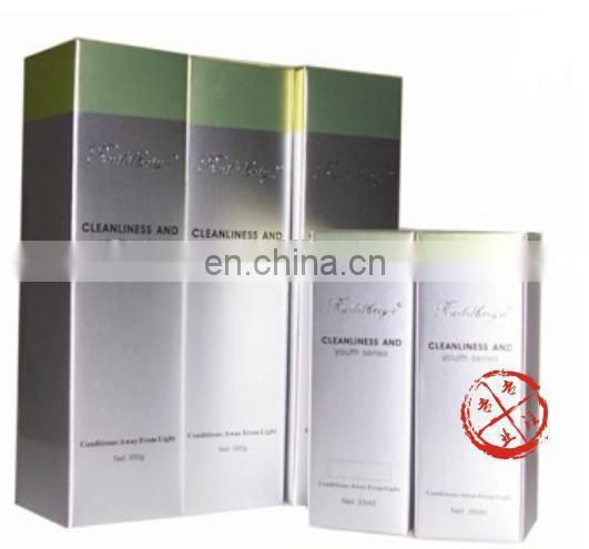 Luxury glossy effect paperboard packing & paper branded cosmetic box