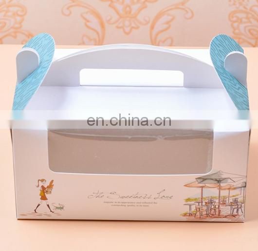 Baking packaging & paper frozen cake box with transparent window