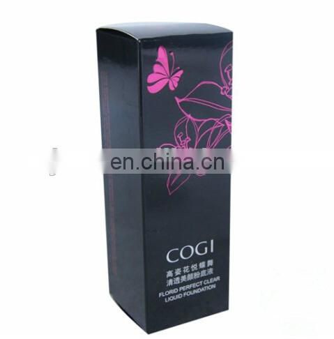 Rectangle pressure-sensitive makeup packing & gold laminated paper box