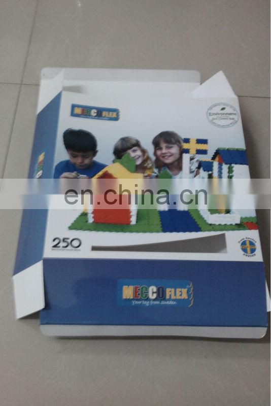 Promotional foldable glossy laminated full color printed paper packing box for gift