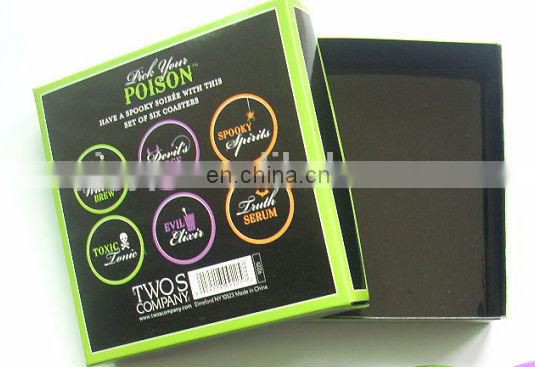 Promotional foldable glossy laminated full color printed paper packing box for gift