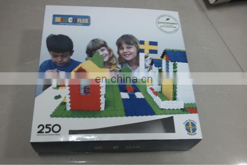 Promotional foldable glossy laminated full color printed paper packing box for gift