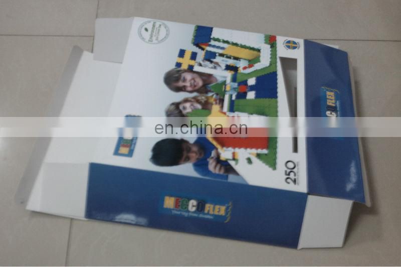 Promotional foldable glossy laminated full color printed paper packing box for gift