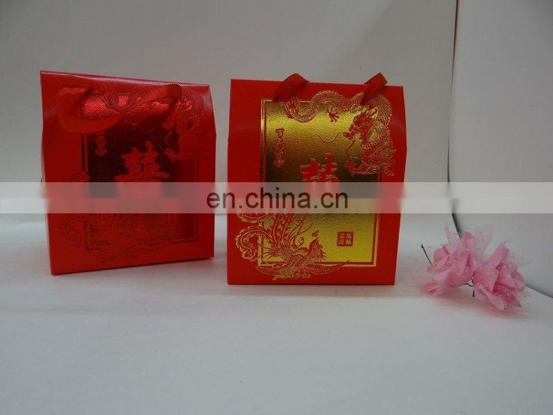 Factory directly !Promotional Customized lovely red paper box with gold stamp