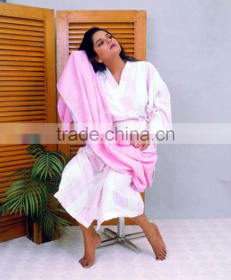 Pakistan Fashion Design Woman Cotton Bathrobe