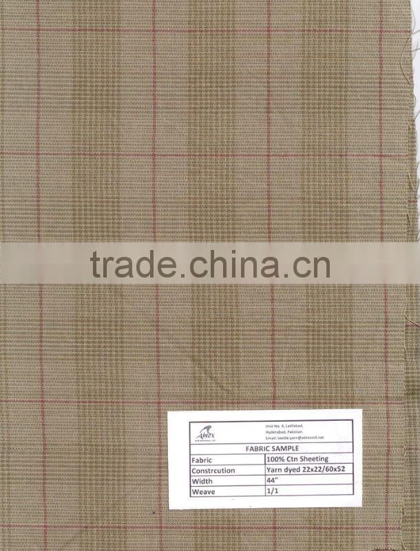 High Quality Yarn Dyed Plaid Fabric 100% Cotton Fabric