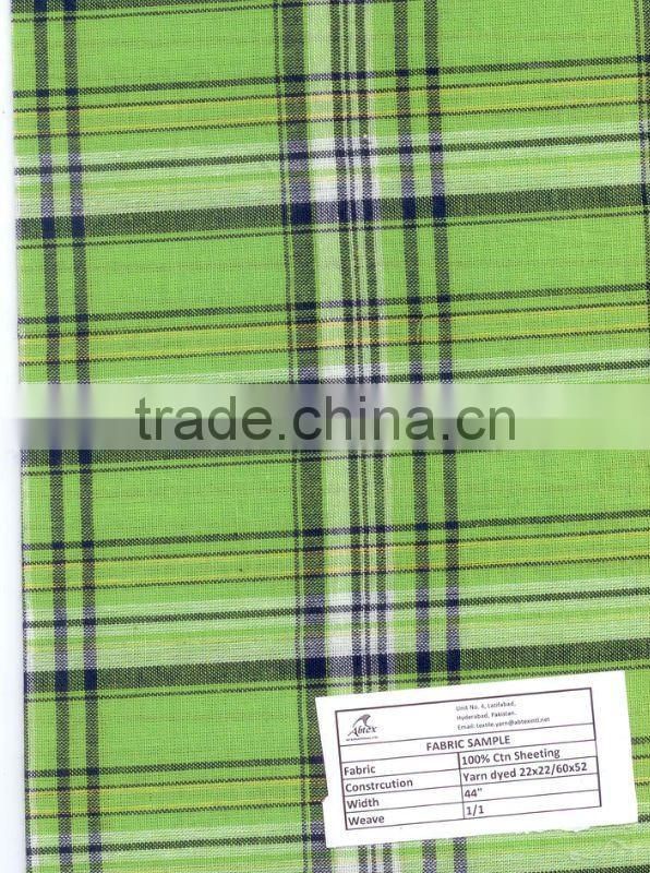 High Quality Yarn Dyed Plaid Fabric 100% Cotton Fabric