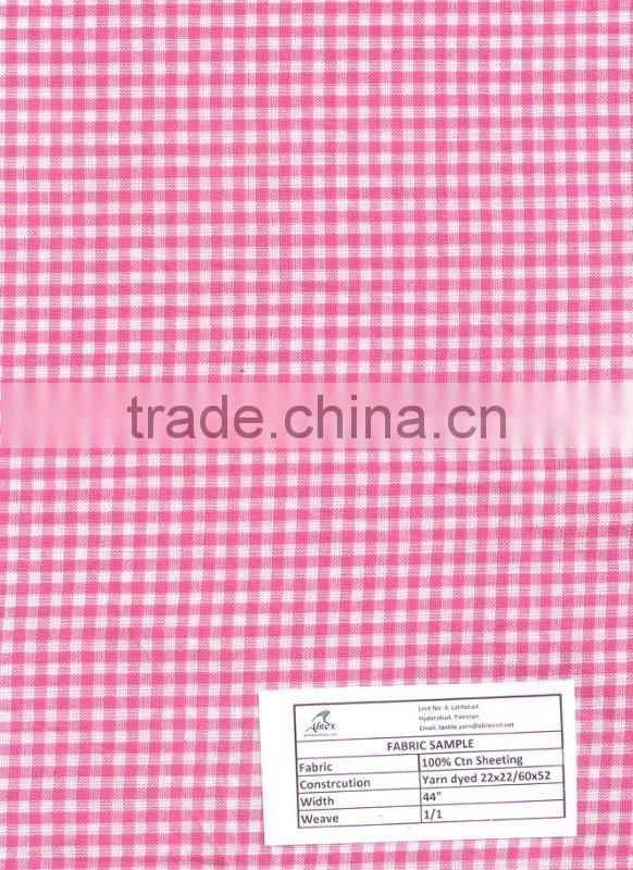 High Quality Yarn Dyed Plaid Fabric 100% Cotton Fabric
