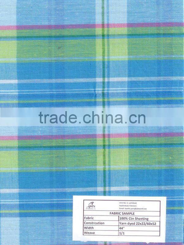 High Quality Yarn Dyed Plaid Fabric 100% Cotton Fabric