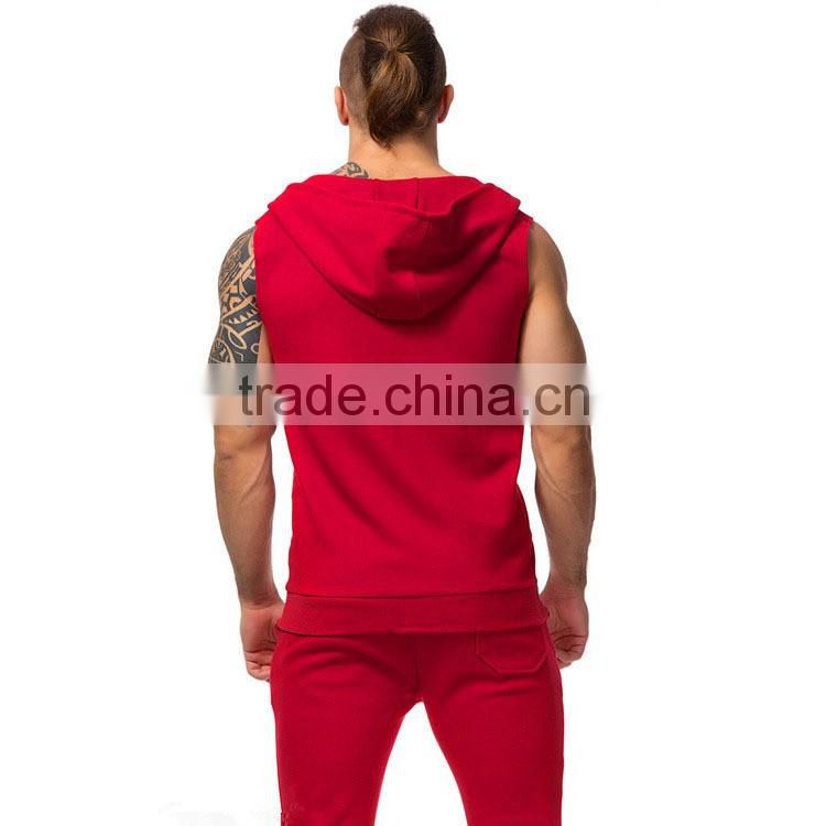 2016 Summer Men Sleeveless Hoodie Jacket