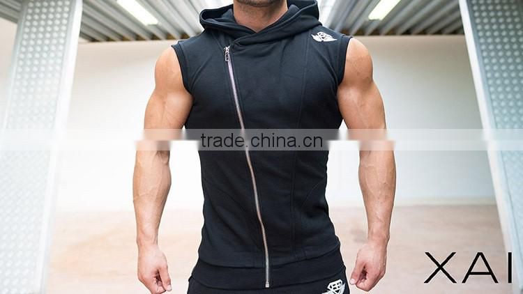 2016 Summer Men Blank Sleeveless Hoodies