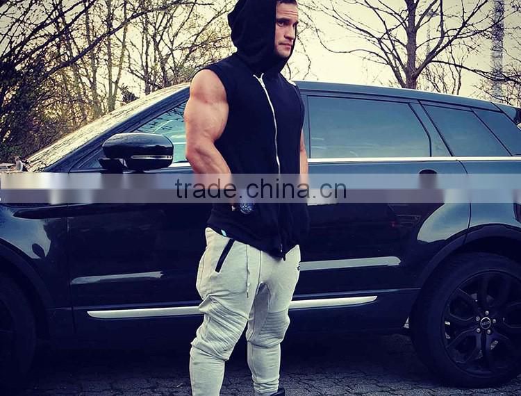 2016 Summer Men Blank Sleeveless Hoodies