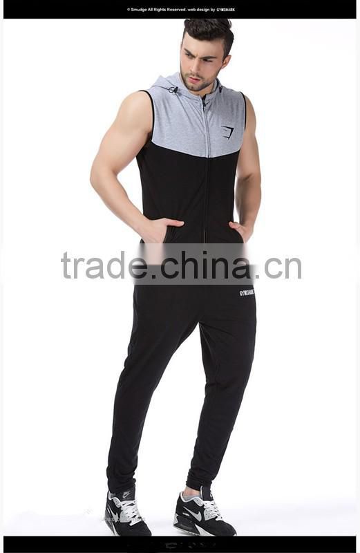 Superman Gym Singlets Mens Tank Tops Shirt Sleeveless Zipper Hoodies