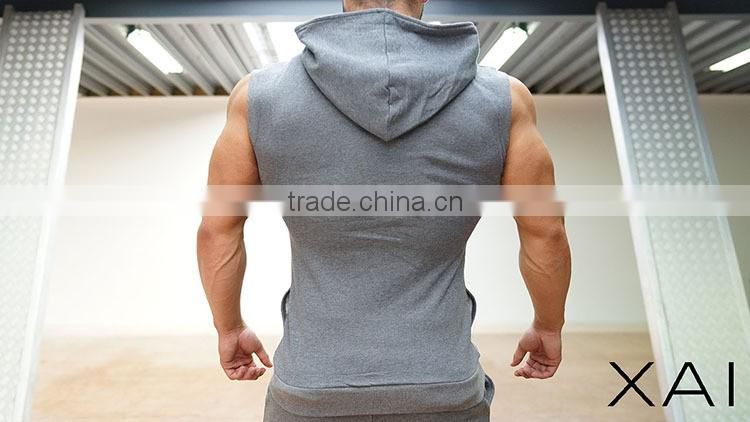 2016 Summer Men Blank Sleeveless Hoodies