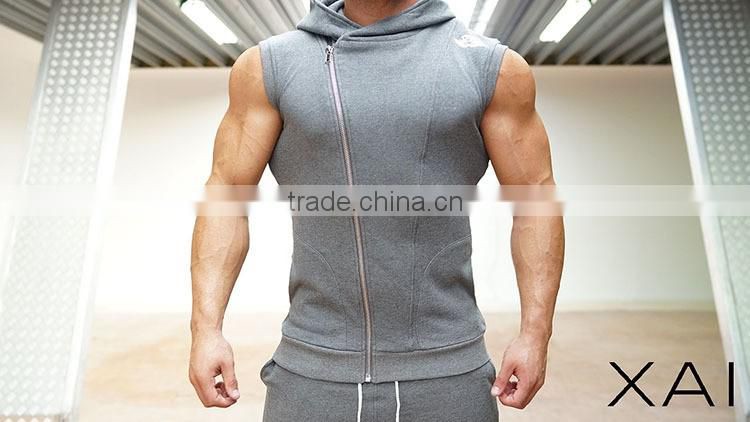 2016 Summer Men Blank Sleeveless Hoodies