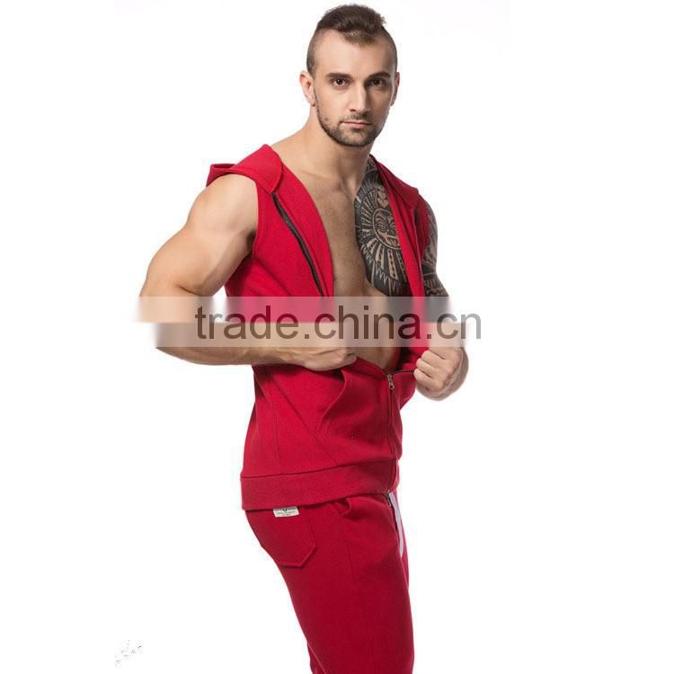 2016 Summer Men Sleeveless Hoodie Jacket