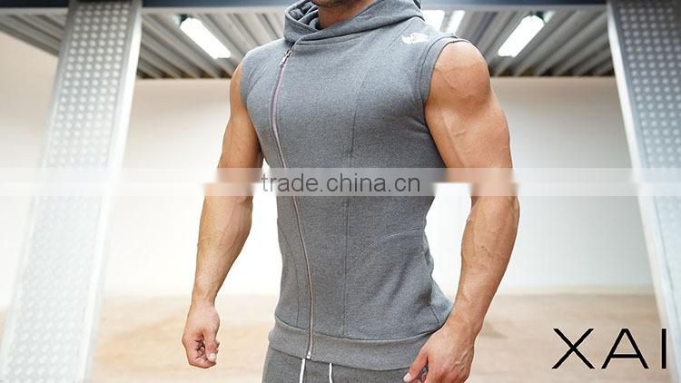 2016 Summer Men Blank Sleeveless Hoodies