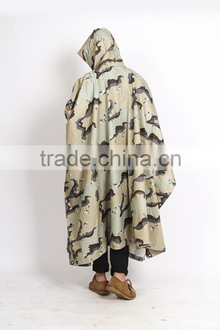 OEM Oxford camouflage military raincoat military rain coat
