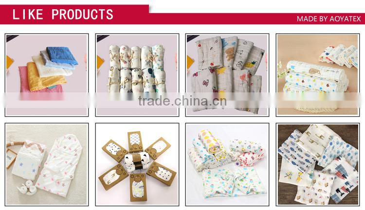 infant 100% organic cotton new design printed muslin baby swaddle blanket