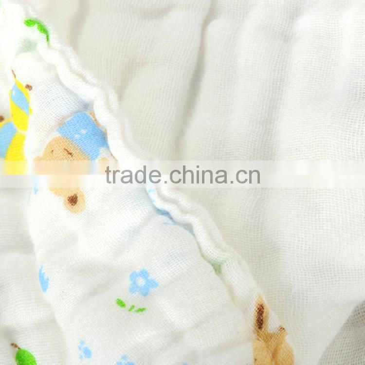 100% cotton double layers hot sale custom print muslin baby blanket