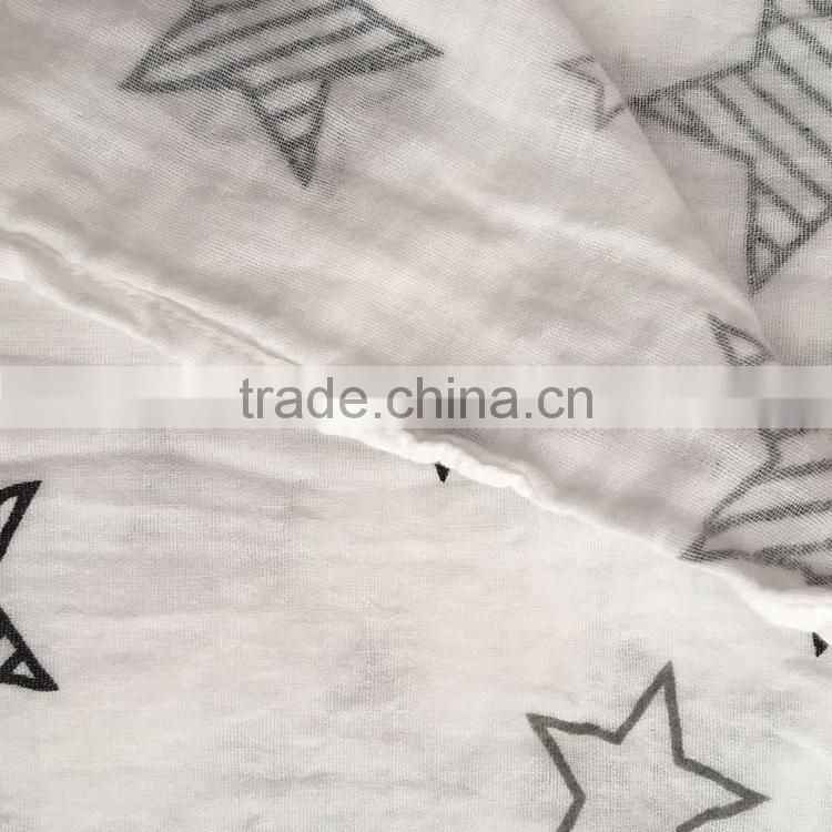 infant 100% organic cotton new design printed muslin baby swaddle blanket