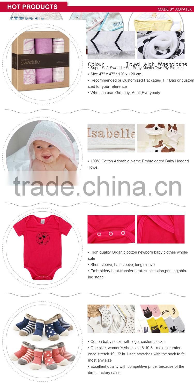 Safe and soft embroidered baby bibs cotton wholesale baby drool bibs