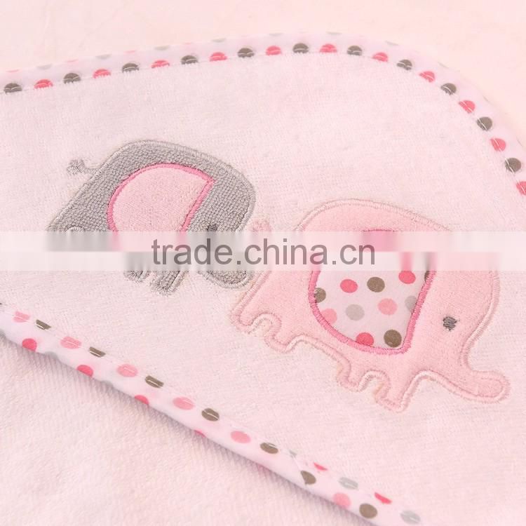 100% polyester bamboo baby washcloths,Made in China baby hooded towel and super soft terry